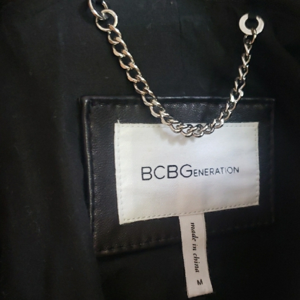 BCBGeneration Black Leather Moto Biker Jacket Sz M - Picture 2 of 11